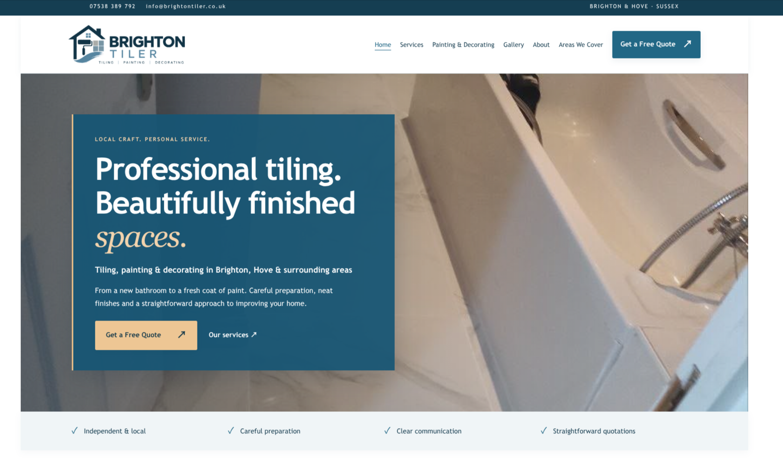 Brighton Tiler website